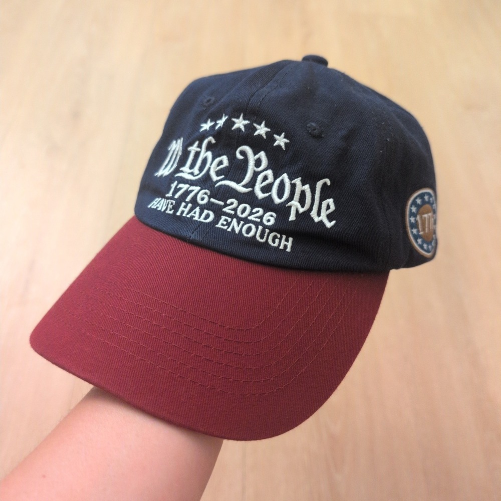 We The People 1776-2026 Have Had Enough Baseball Cap Navy Burgundy Hat